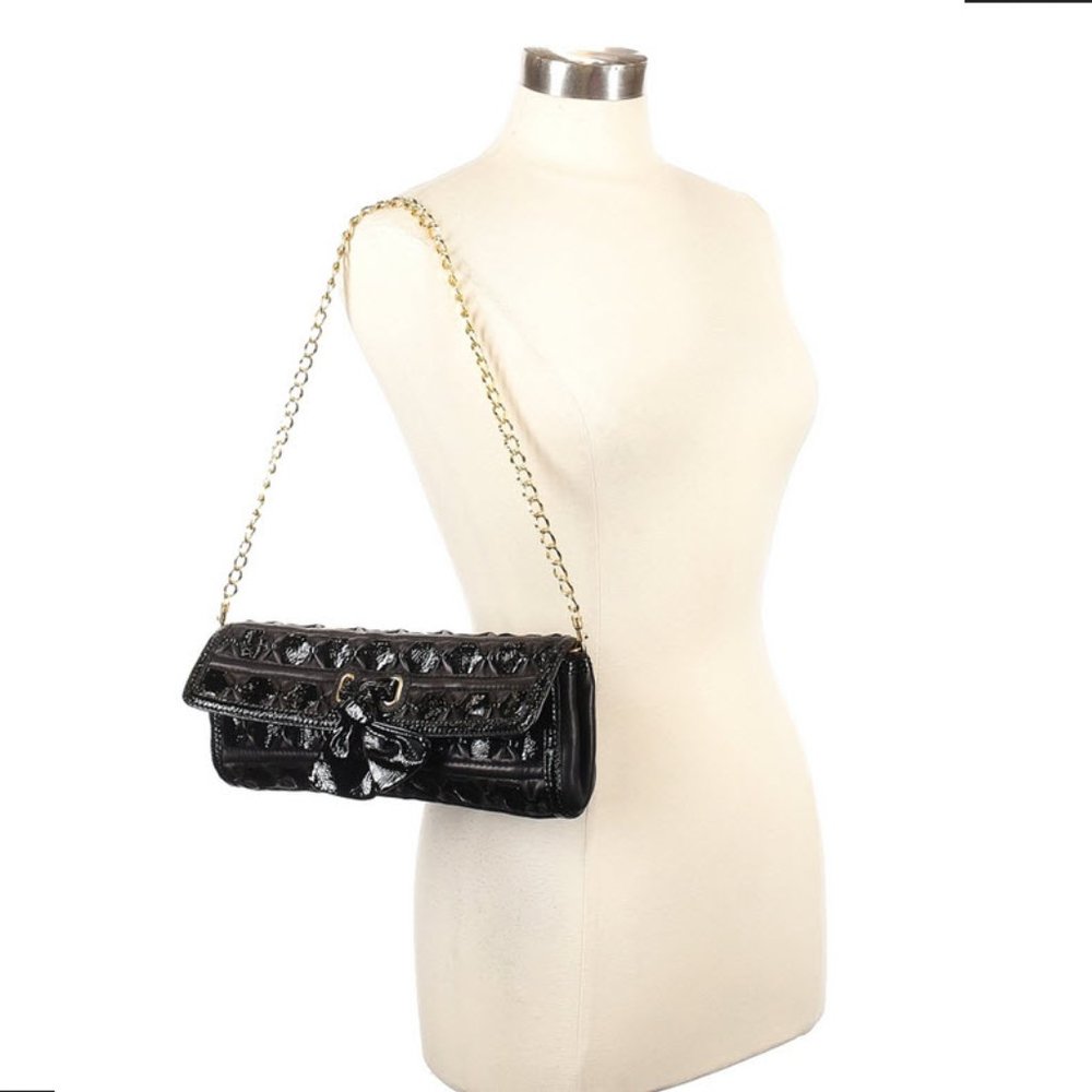 Isabella Fiore Black Clutch purse bag RARE - Picture 4 of 5